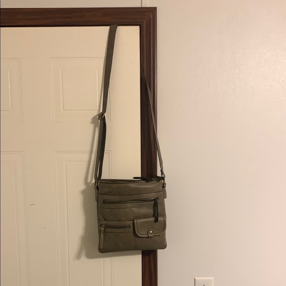 Stylish Olive Green Crossbody Bag